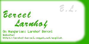 bercel larnhof business card